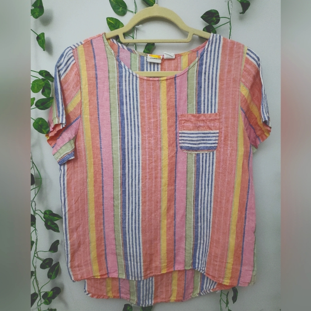 Small Linen multi color shirt